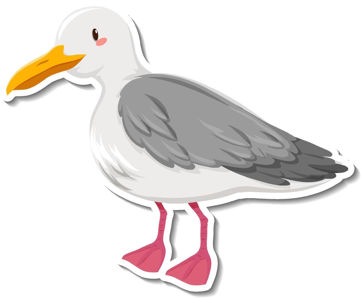 Vogel-Cartoon-Aufkleber-Design vektor