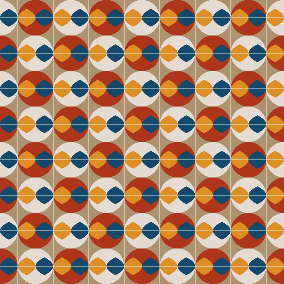 ein Orange und Blau geometrisch Muster vektor