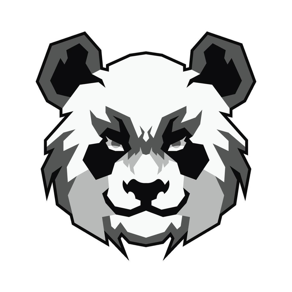 Vektor Illustration von wütend Panda Kopf im geometrisch oder niedrig poly Stil perfekt zum t Hemd Design, Kapuzenpullover, Strassenmode, Kleidung Linie und viele Mehr