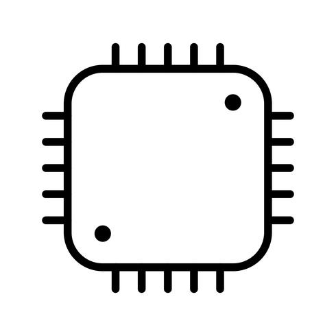 Processorn Ikon Vektor Illustration