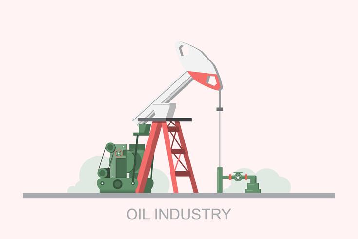 Oljeplattform, gasbränsle, industri offshore, borrteknik vektor