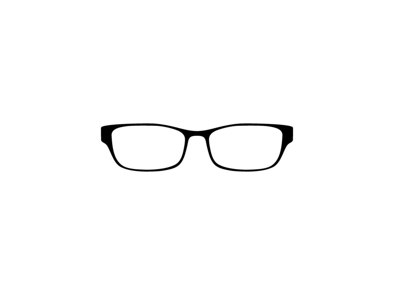 Auge Brille Silhouette, Vorderseite Sicht, eben Stil, können verwenden zum Piktogramm, Logo Gramm, Apps, Kunst Illustration, Vorlage zum Benutzerbild Profil Bild, Webseite, oder Grafik Design Element. Vektor Illustration