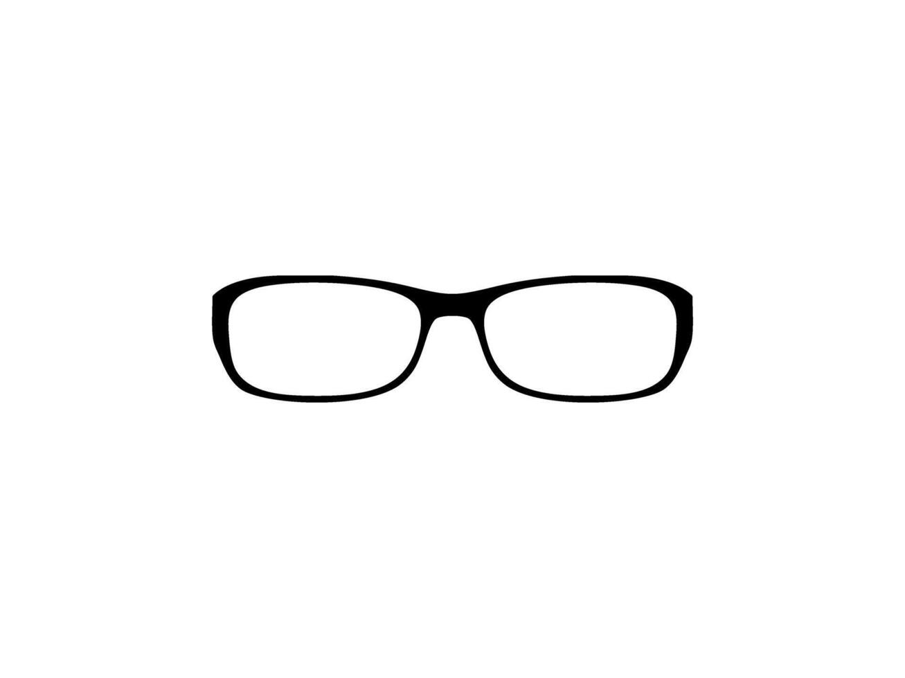 öga glasögon silhuett, främre se, platt stil, kan använda sig av för piktogram, logotyp gram, appar, konst illustration, mall för avatar profil bild, hemsida, eller grafisk design element. vektor illustration