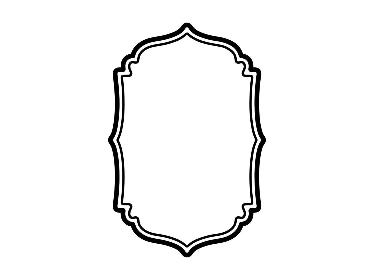 Hand gezeichnet islamisch Rahmen Illustration vektor