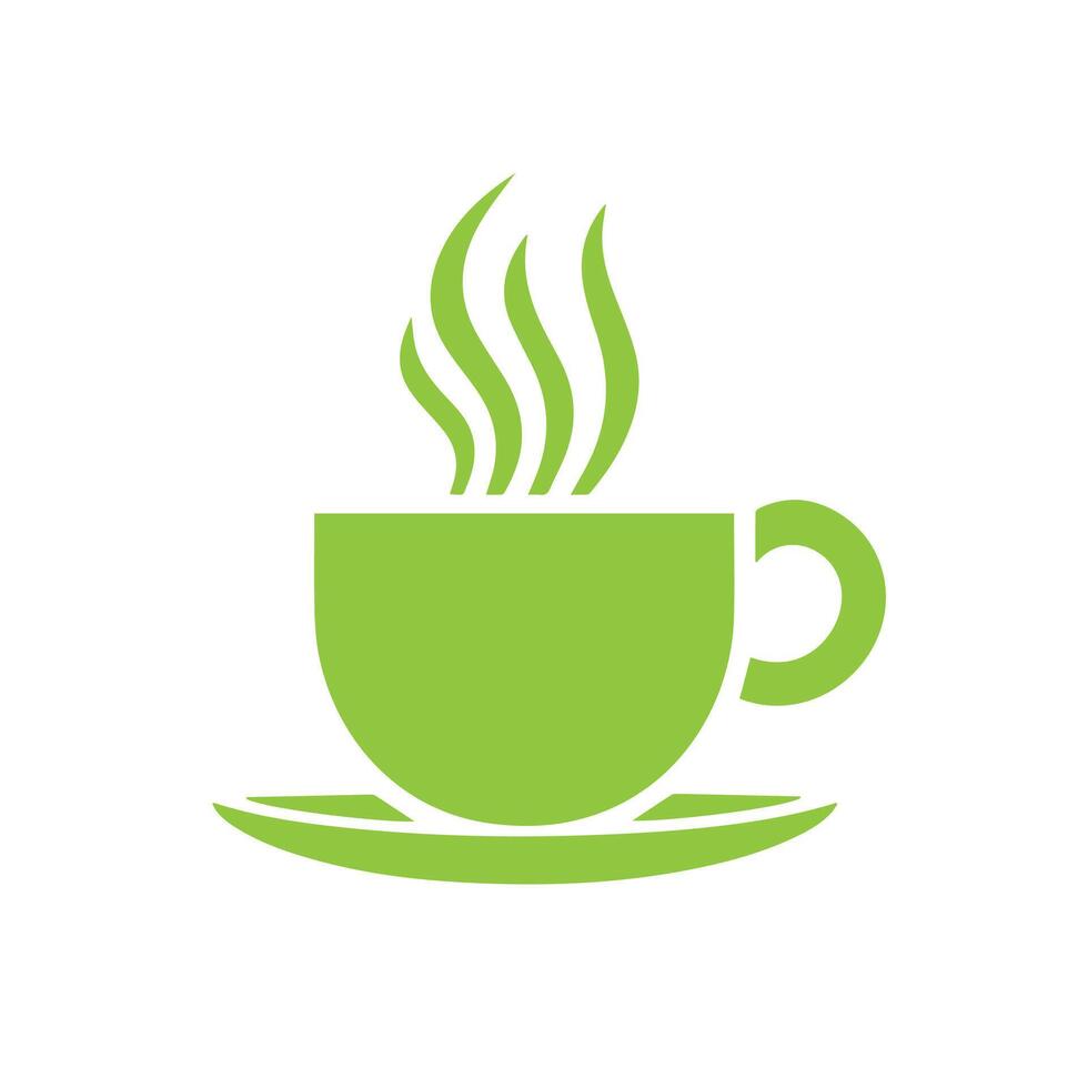kaffe kopp ikon på vit bakgrund. vektor illustration i platt stil