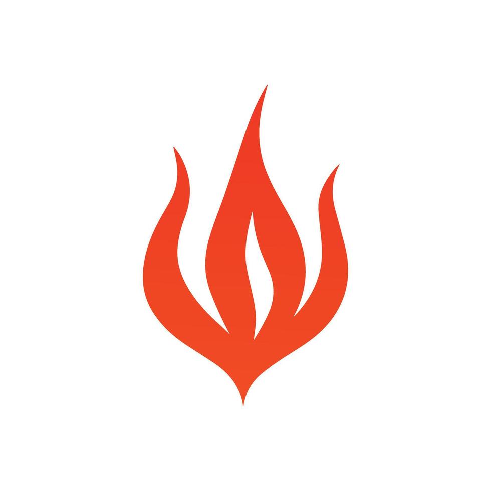 Feuer Flamme Symbol auf Weiß Hintergrund. Vektor Illustration im modisch eben Stil