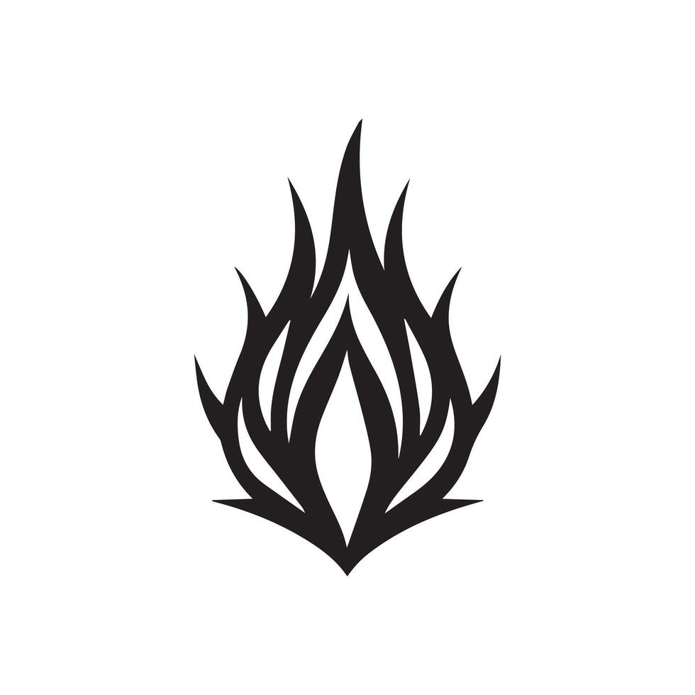 Feuer Symbol. schwarz Feuer Flamme Symbol auf Weiß Hintergrund. Vektor Illustration