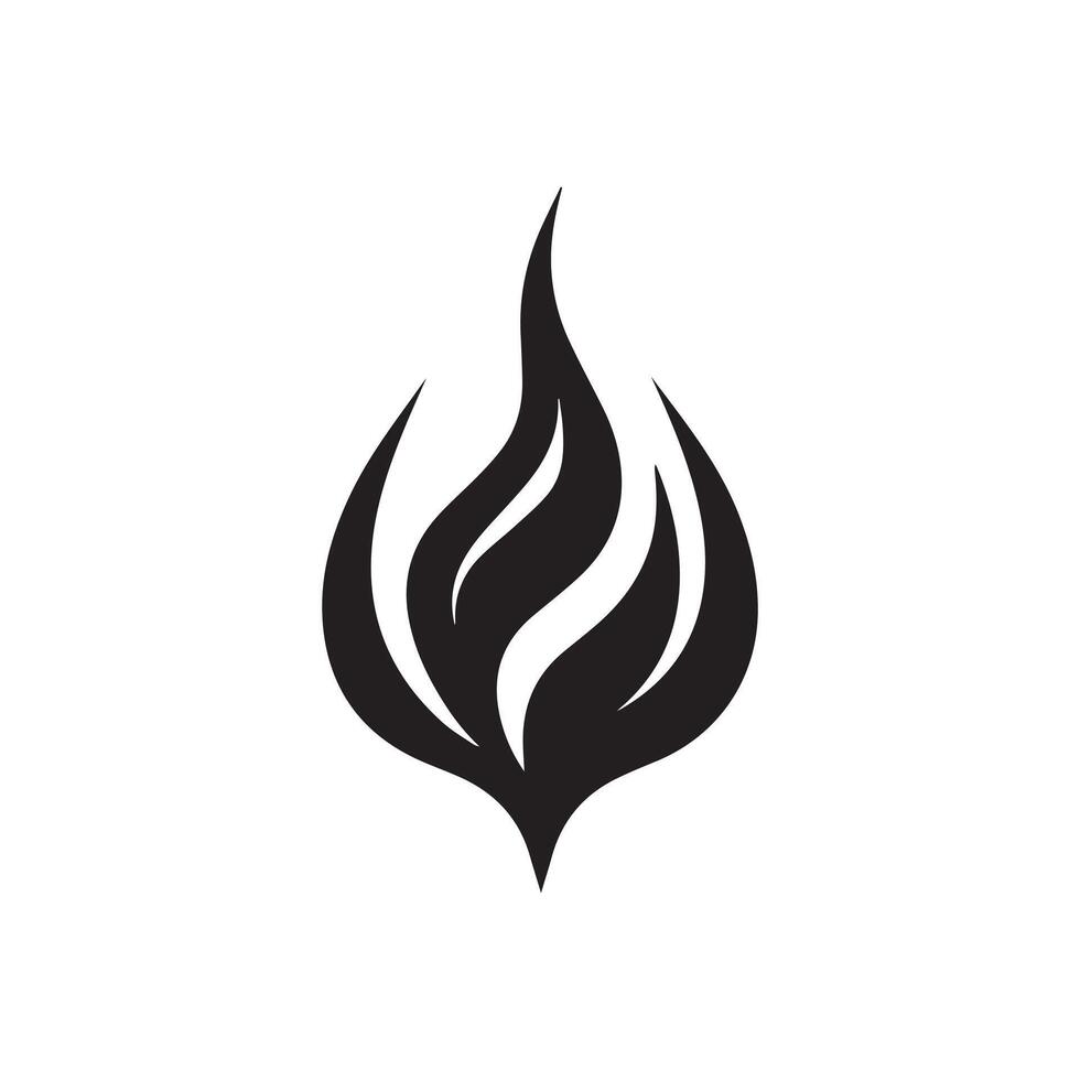 Feuer Symbol. schwarz Feuer Flamme Symbol auf Weiß Hintergrund. Vektor Illustration