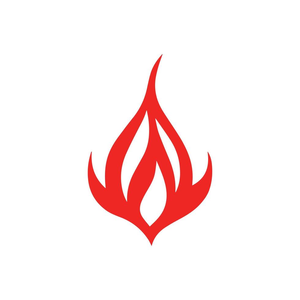 Feuer Flamme Symbol auf Weiß Hintergrund. Vektor Illustration im modisch eben Stil