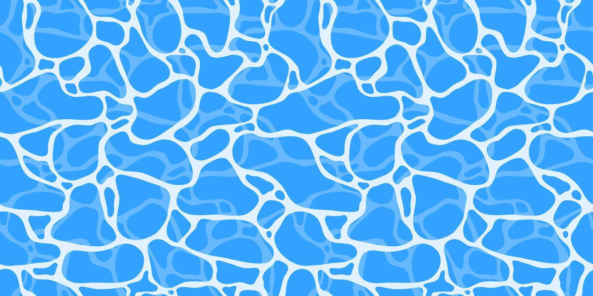 Wasser Textur nahtlos wiederholen Muster mit still Türkis Wellen. vektor