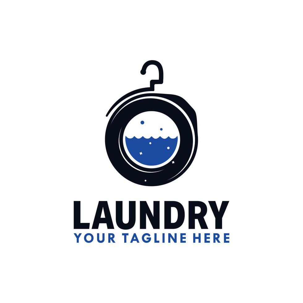 Wäsche Aufhänger Logo Vorlage Design Vektor
