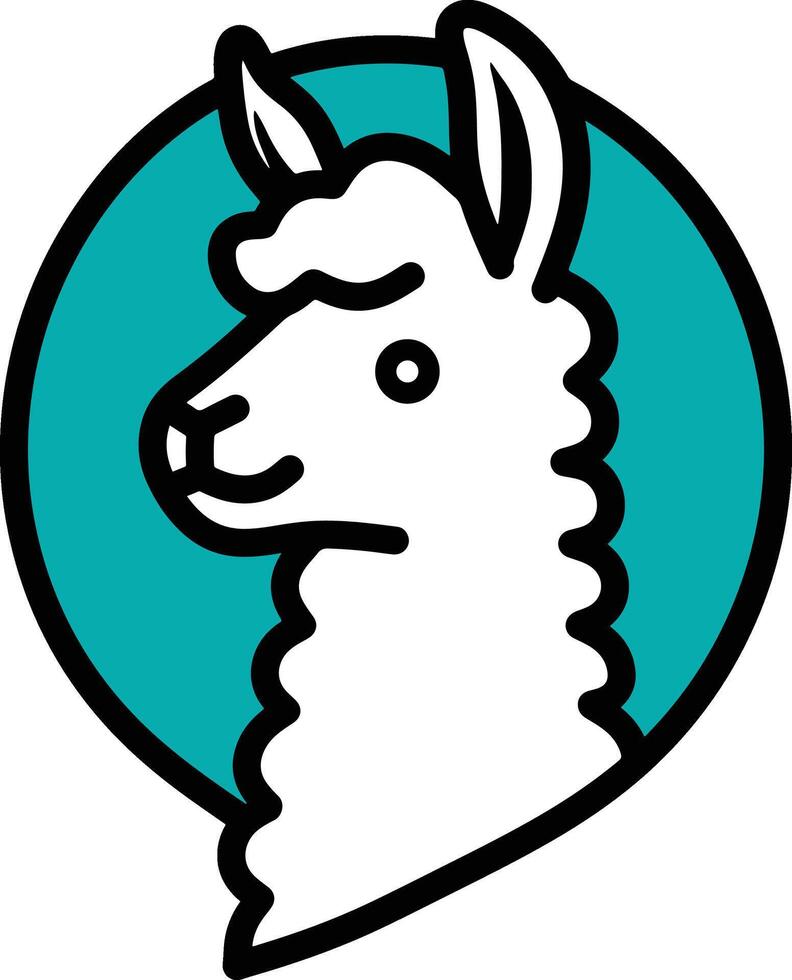 Lama Karikatur Logo vektor