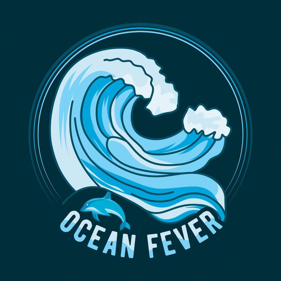 Ozean Fieber, Welt Ozeane Tag Vektor Design