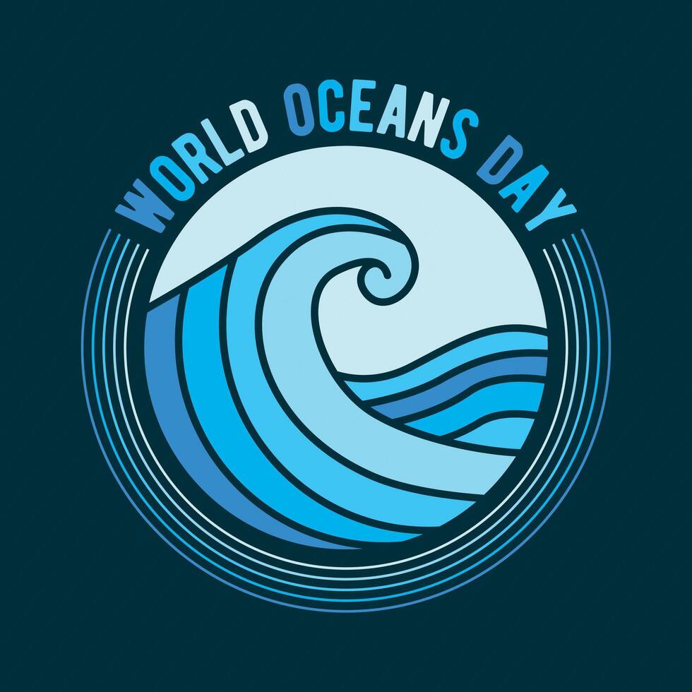 värld oceaner dag, vektor illustration design