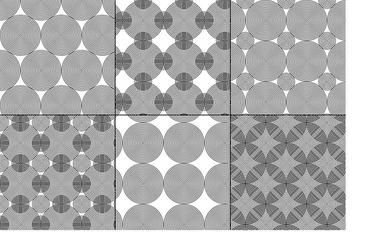 svarta och vita koncentriska cirklar geometriska mönster vektor