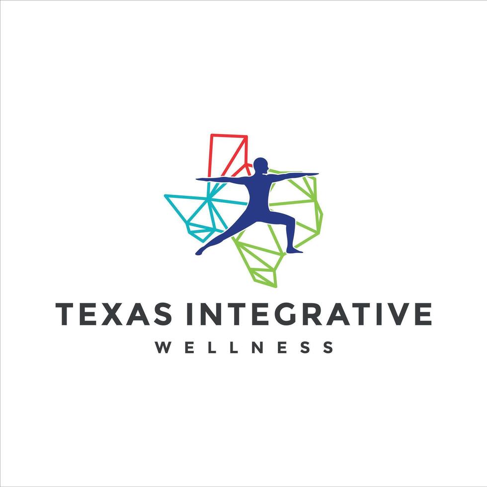 Texas Wellness Center Logo Design Vektor