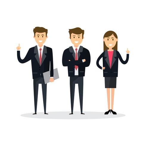 Business People Teamwork, Vektor illustration i platt stil