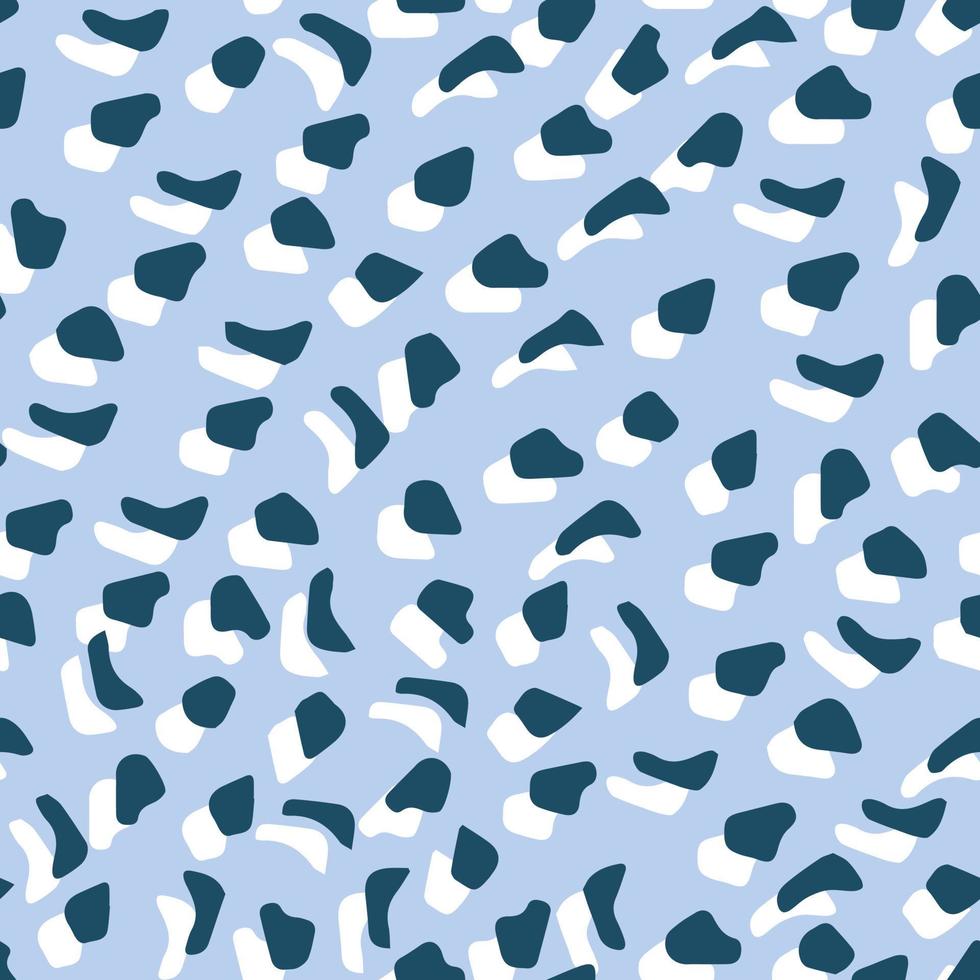abstraktes Leopardenfell-Vektor nahtloses Muster. unregelmäßige Pinselflecken und Hintergründe. abstrakter Wildtierhautdruck. einfaches unregelmäßiges geometrisches Design. vektor