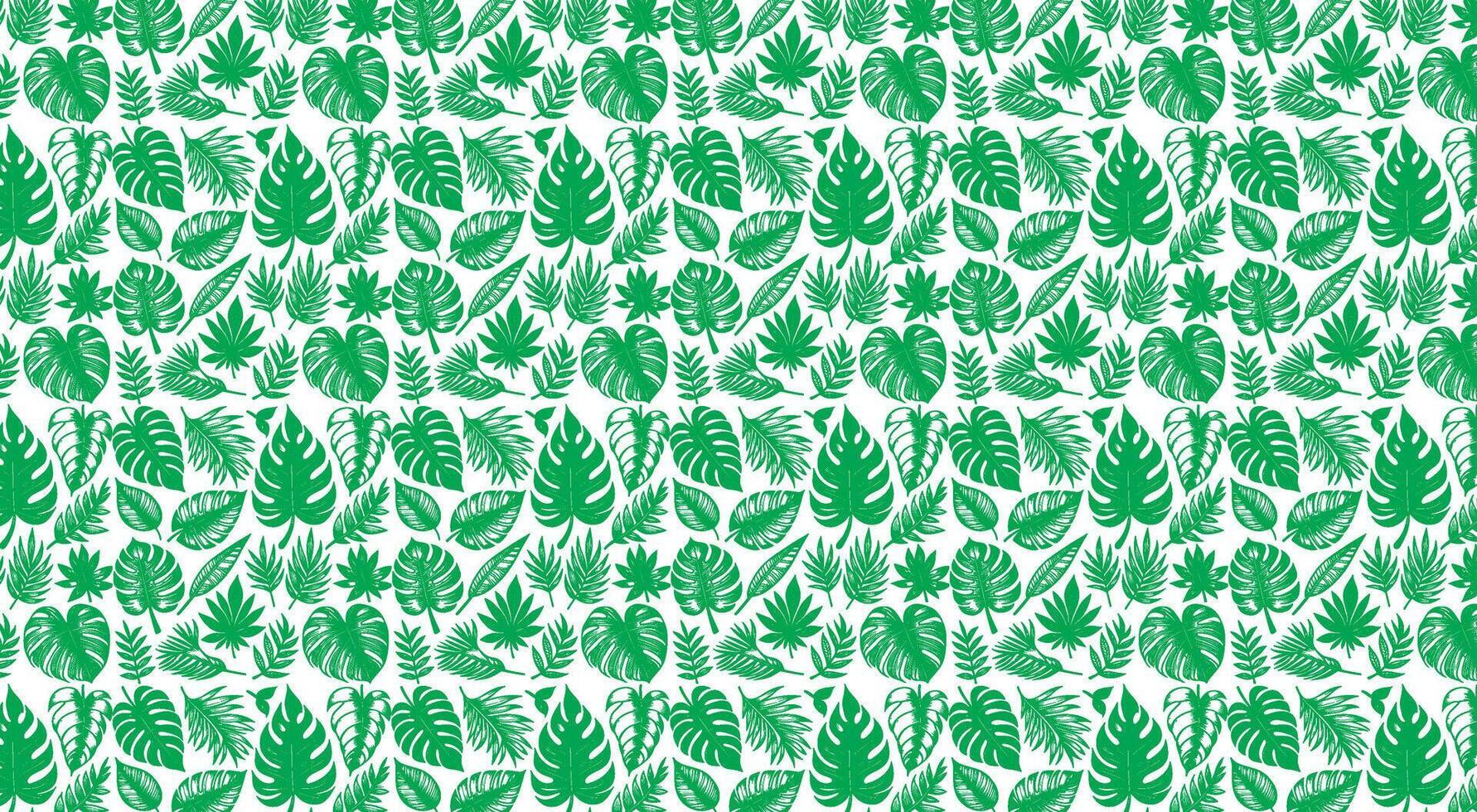 monstera blommig löv sömlös mönster grön tyg blad träd tapet vektor illustration på vit bakgrund