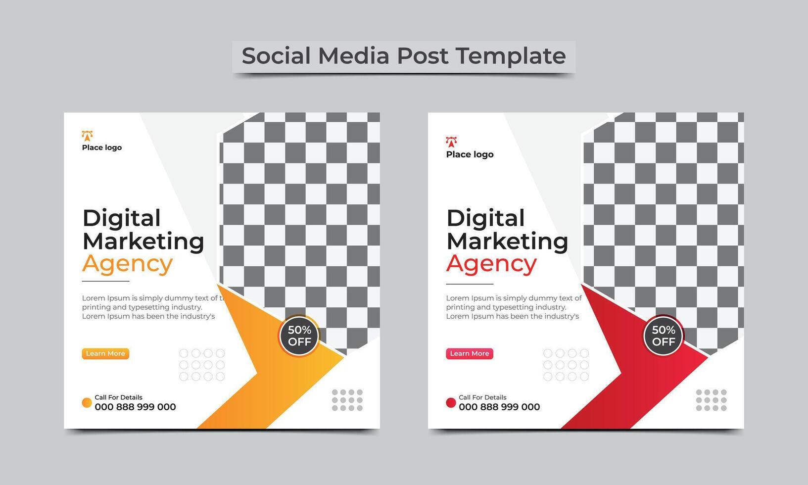 Digital Marketing Agentur sozial Medien Post, korporativ Geschäft Banner Design und Netz Banner Vorlage. vektor