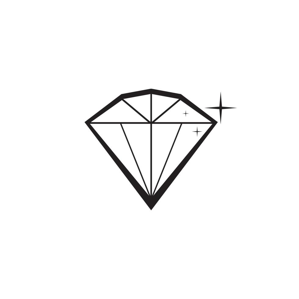 diamant ikon och symbol vektor illustration