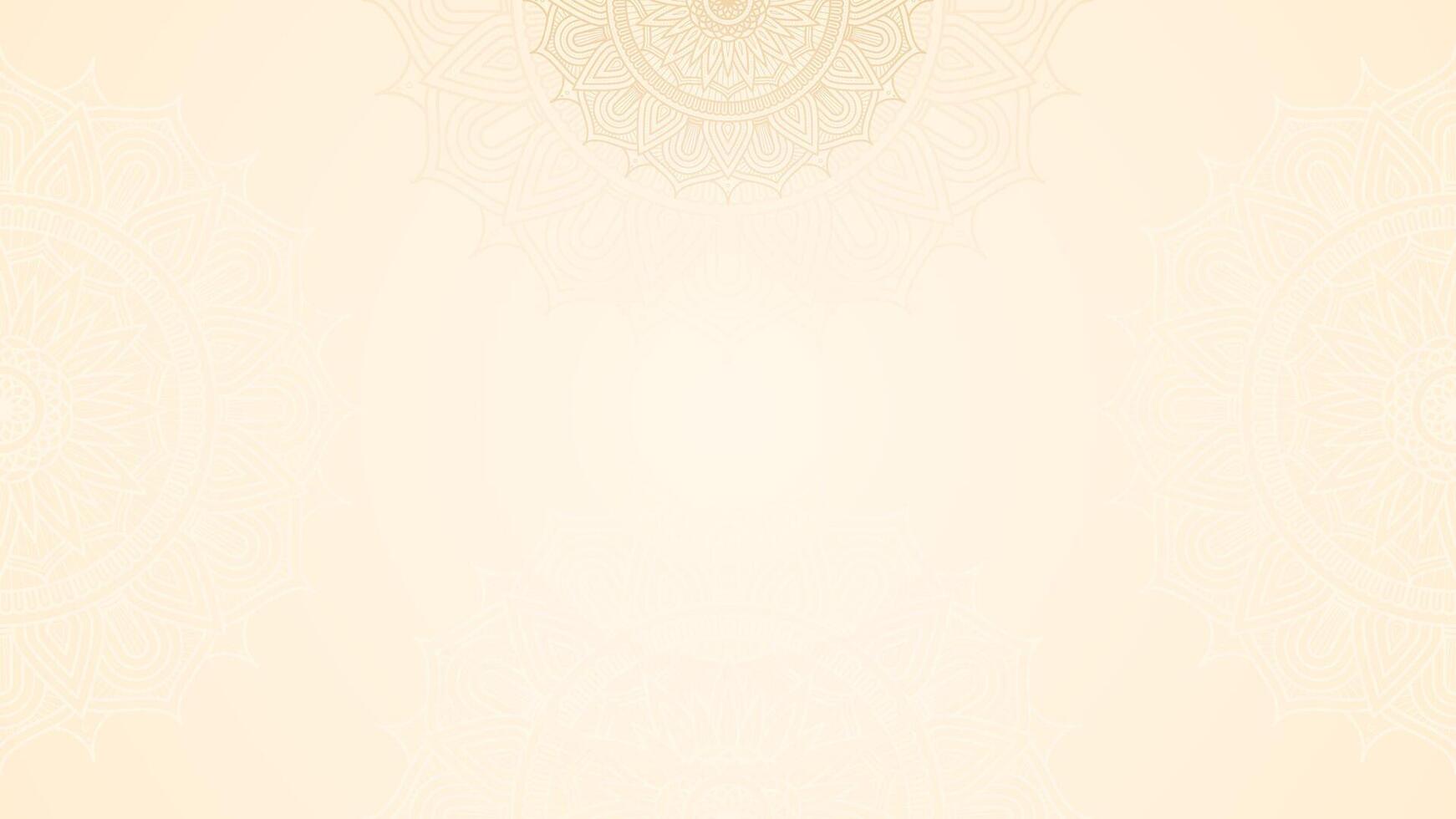 Spiral- Gelassenheit von ätherisch Gold Linie Mandala Kunst leer horizontal einfach Vektor Hintergrund Design