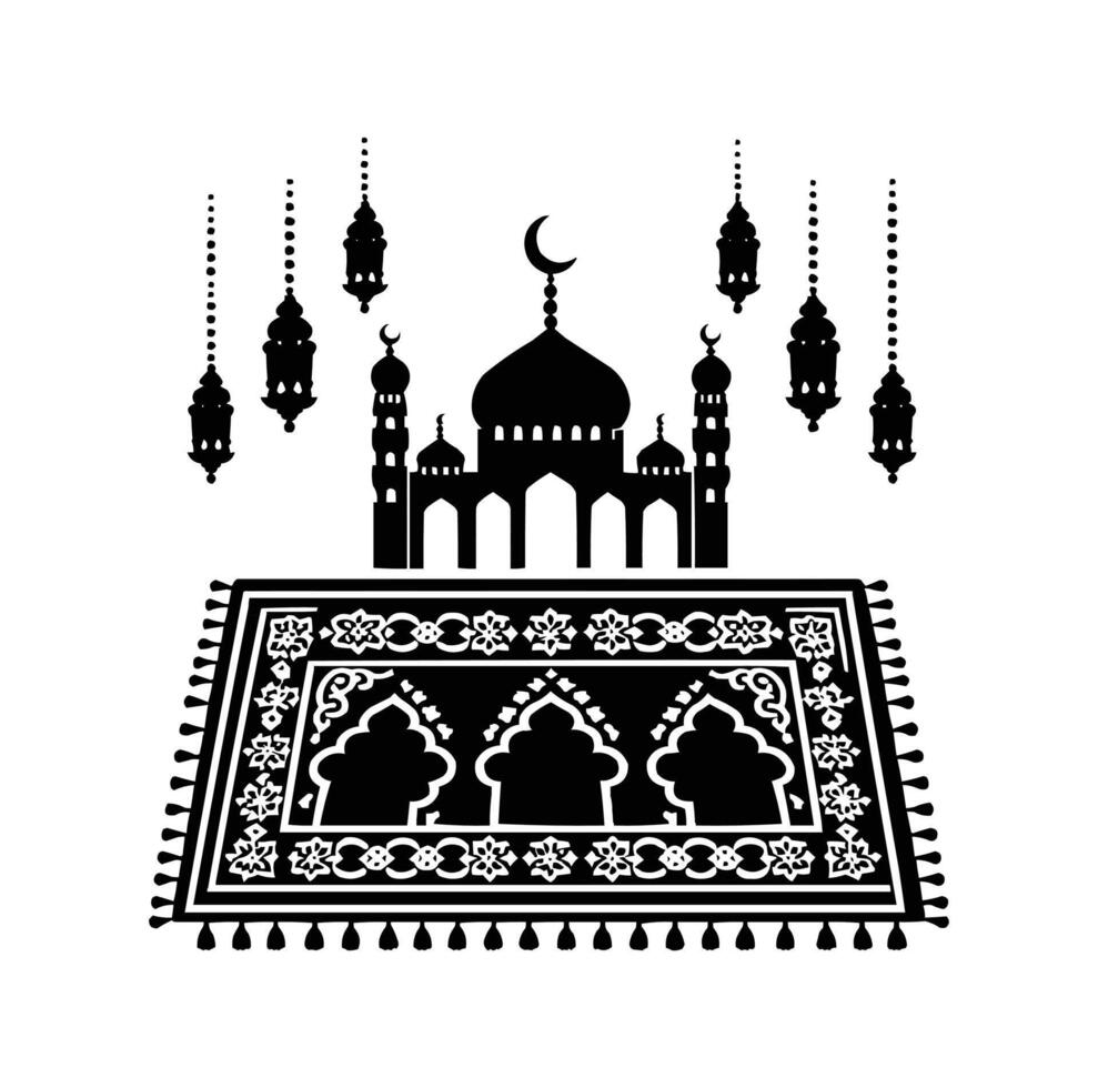 muslim bön matta vektor. bön matta design illustration vektor