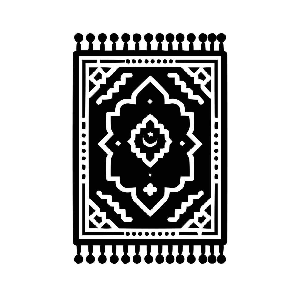 muslim bön matta vektor. bön matta design illustration vektor