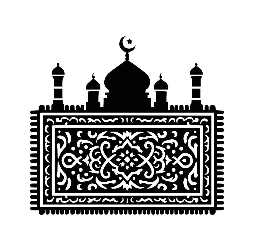 Muslim Gebet Matte Vektor. Gebet Teppich Design Illustration vektor