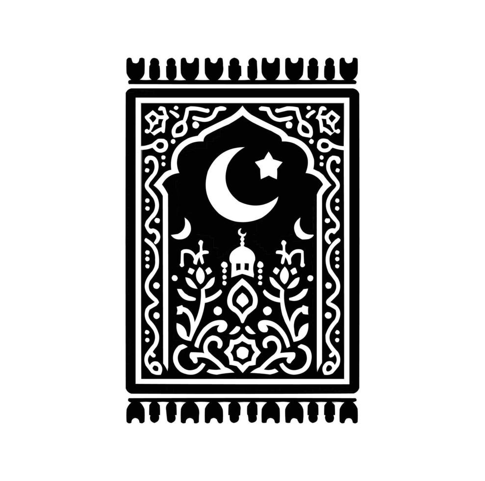 muslim bön matta vektor. bön matta design illustration vektor