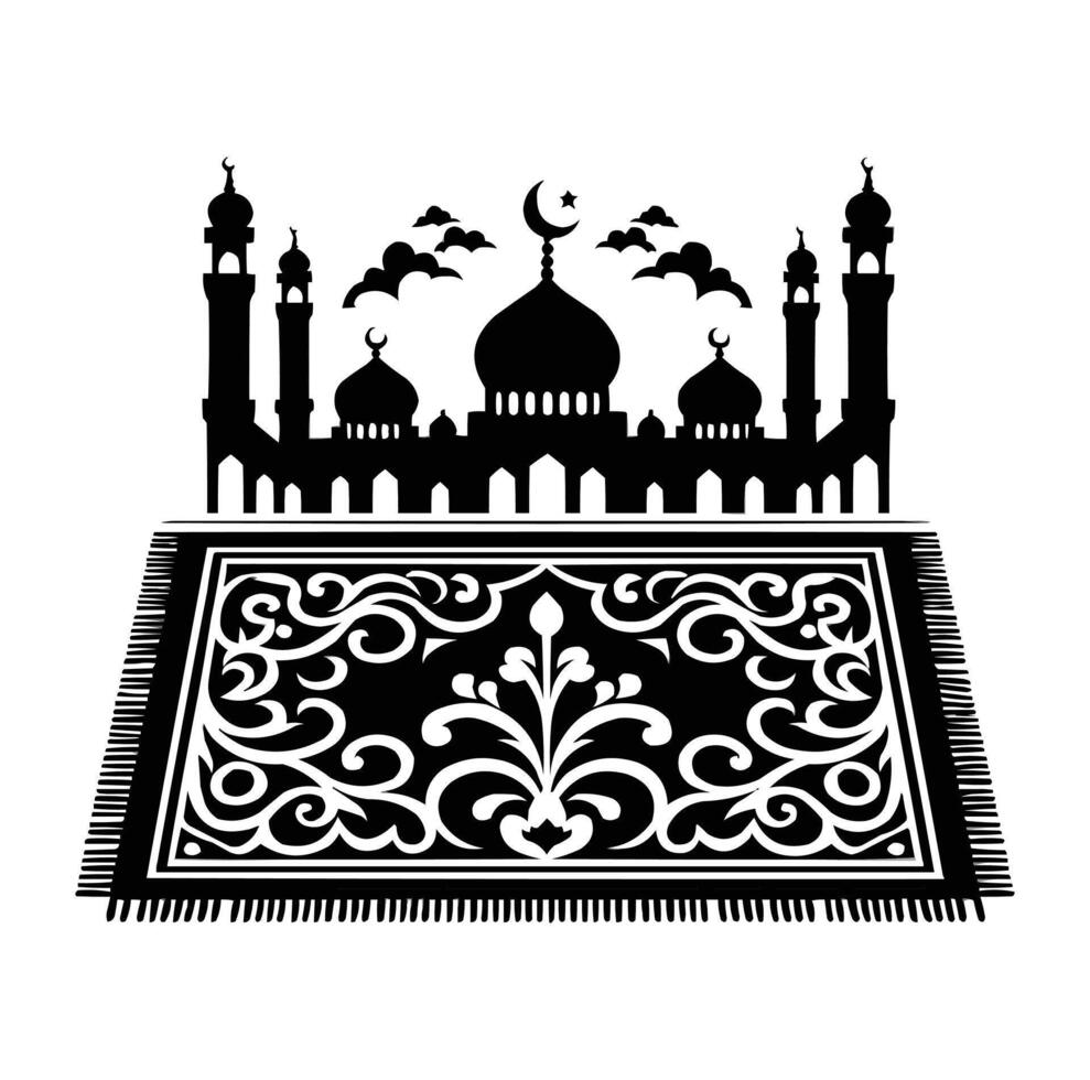 muslim bön matta vektor. bön matta design illustration vektor