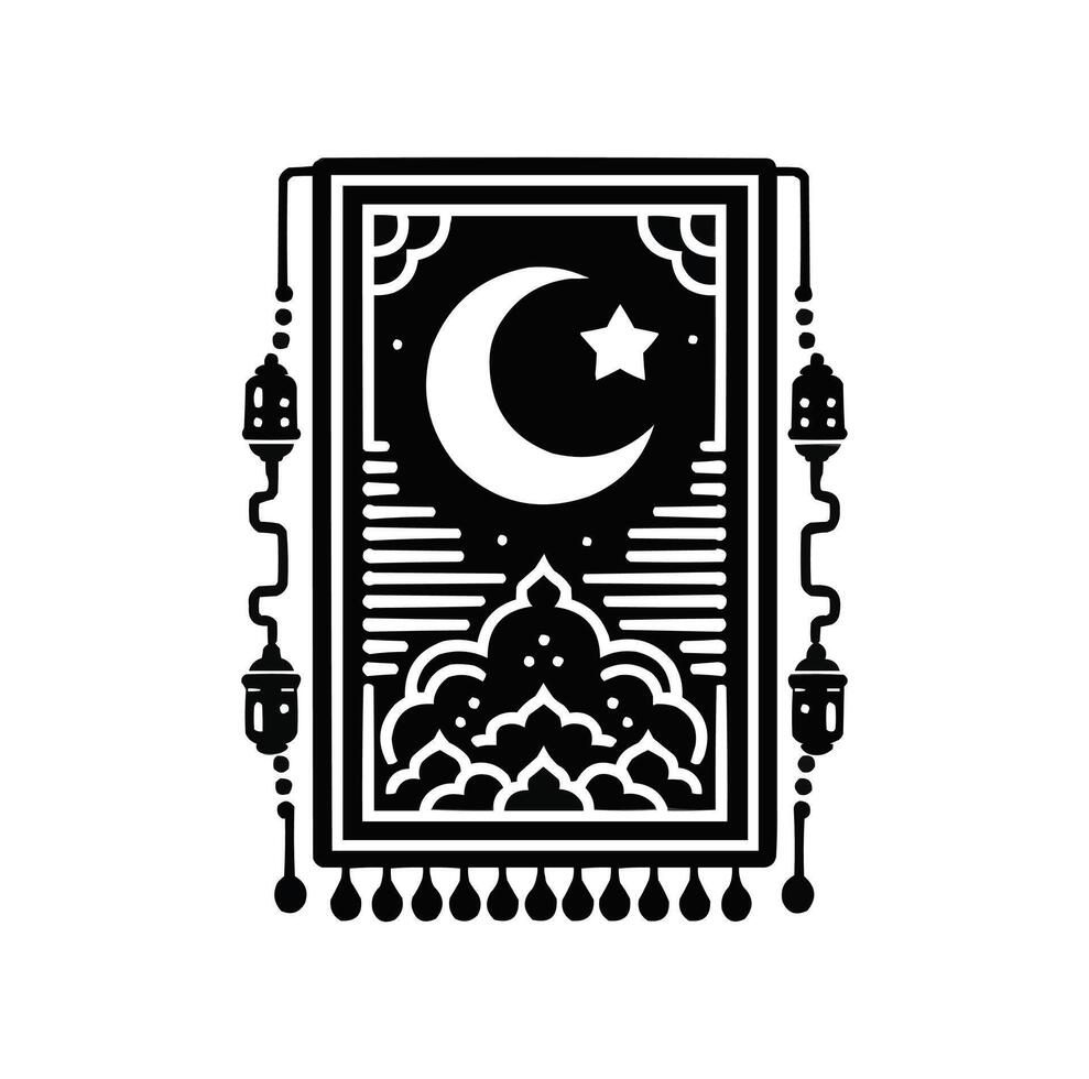 muslim bön matta vektor. bön matta design illustration vektor