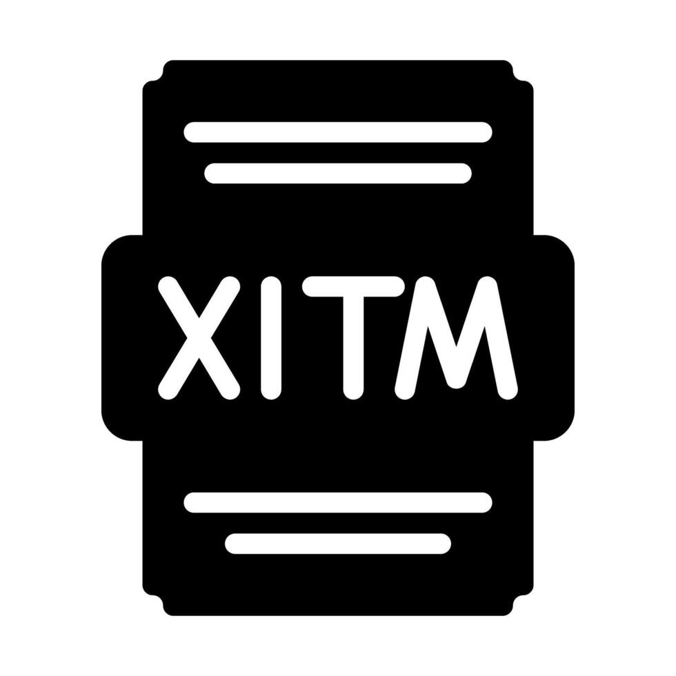 xltm fil ikon fast stil. kalkylark fil typ, förlängning, formatera ikoner. vektor illustration