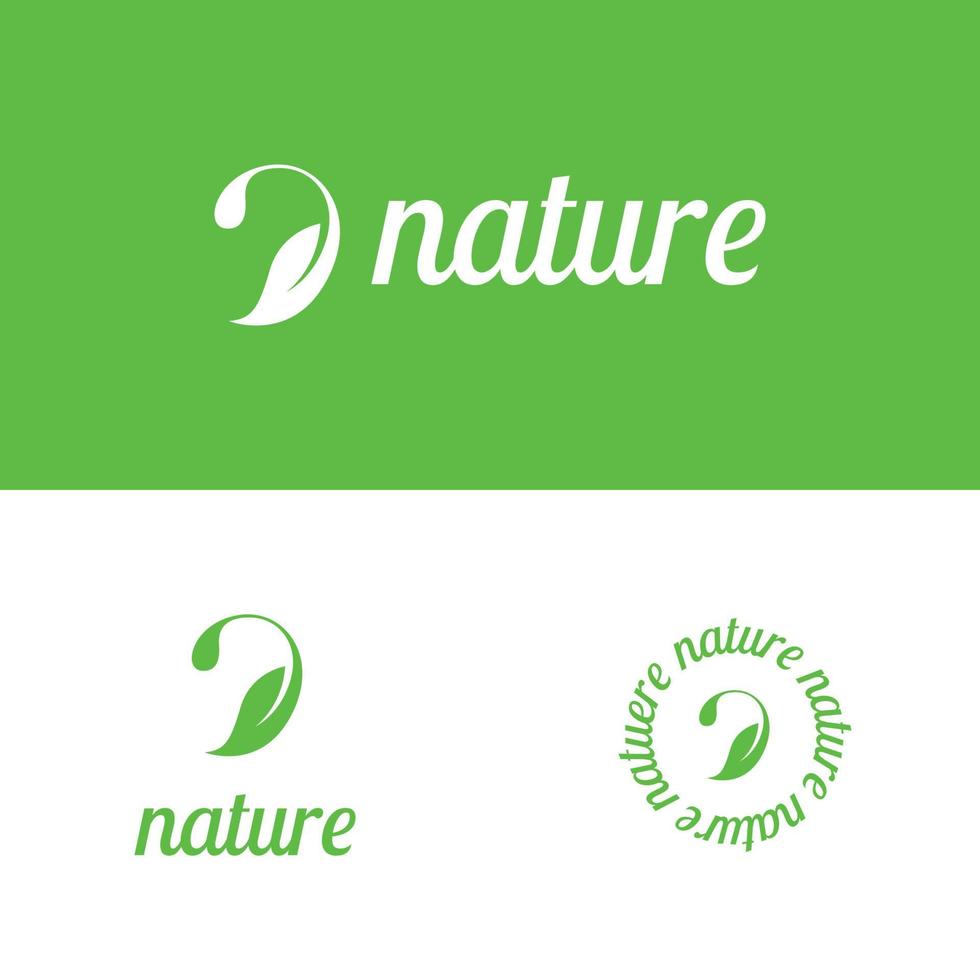 Natur Wasser Buchstabe ein Logo-Design vektor