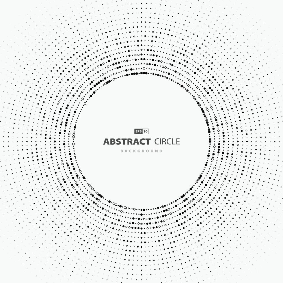 abstrakt cirklar prickmönster design av runda geometriska stil tech cover. stroke stil med slumpmässigt fokus av minimal bakgrund. illustration vektor