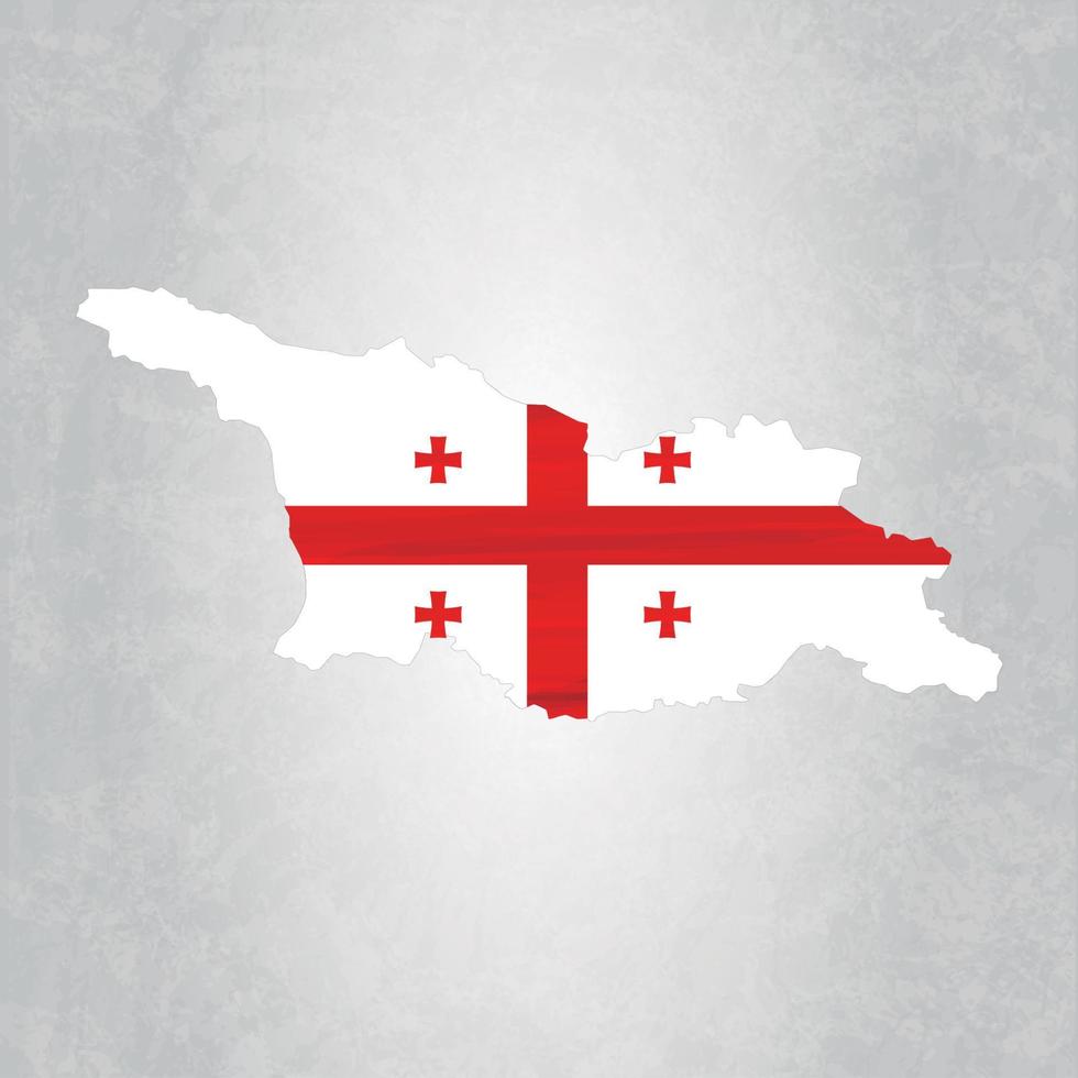 Georgien-Karte mit Flagge vektor