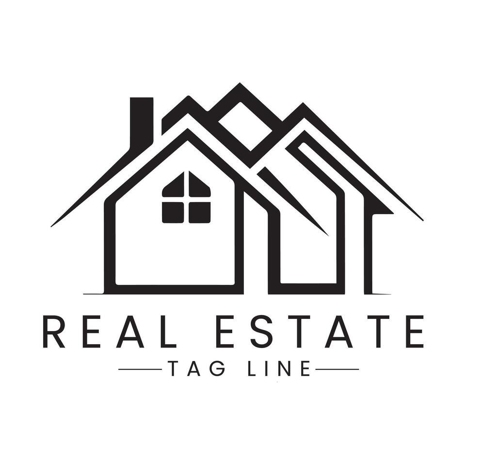 echt Nachlass Zuhause Logo zum Geschäft oder Unternehmen vektor