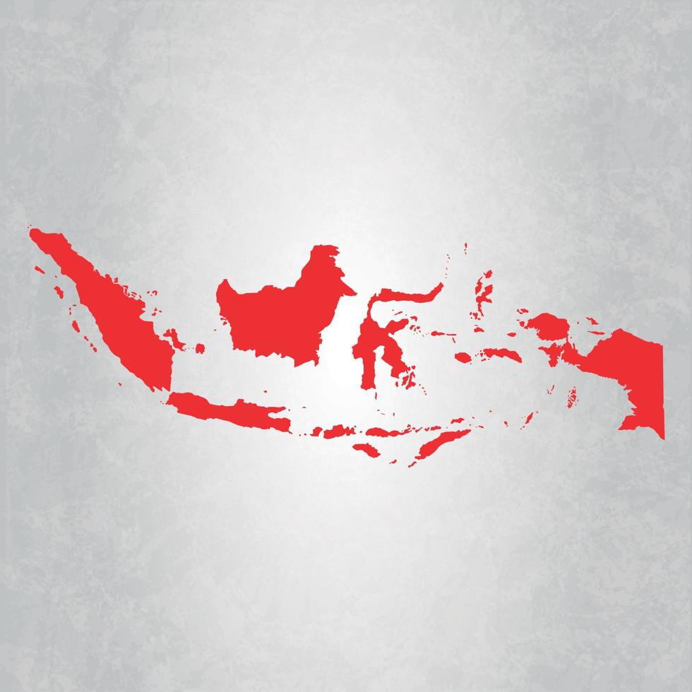 Indonesien karta med flagga vektor