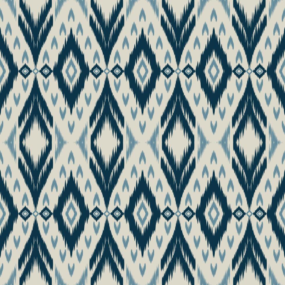 traditionell ikat geometrisk mönster för sömlös bakgrund, matta, tapet, Kläder, omslag, batik, tyg, illustration. broderi stil. vektor