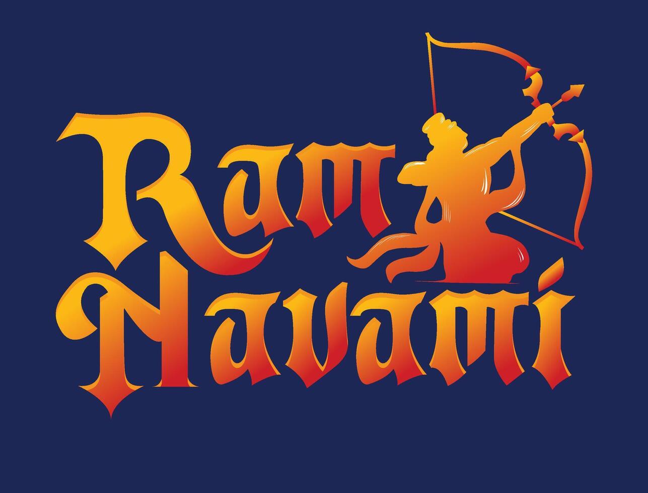 elegant Illustration Design zum glücklich RAM Navami Tag Schöne Grüße vektor