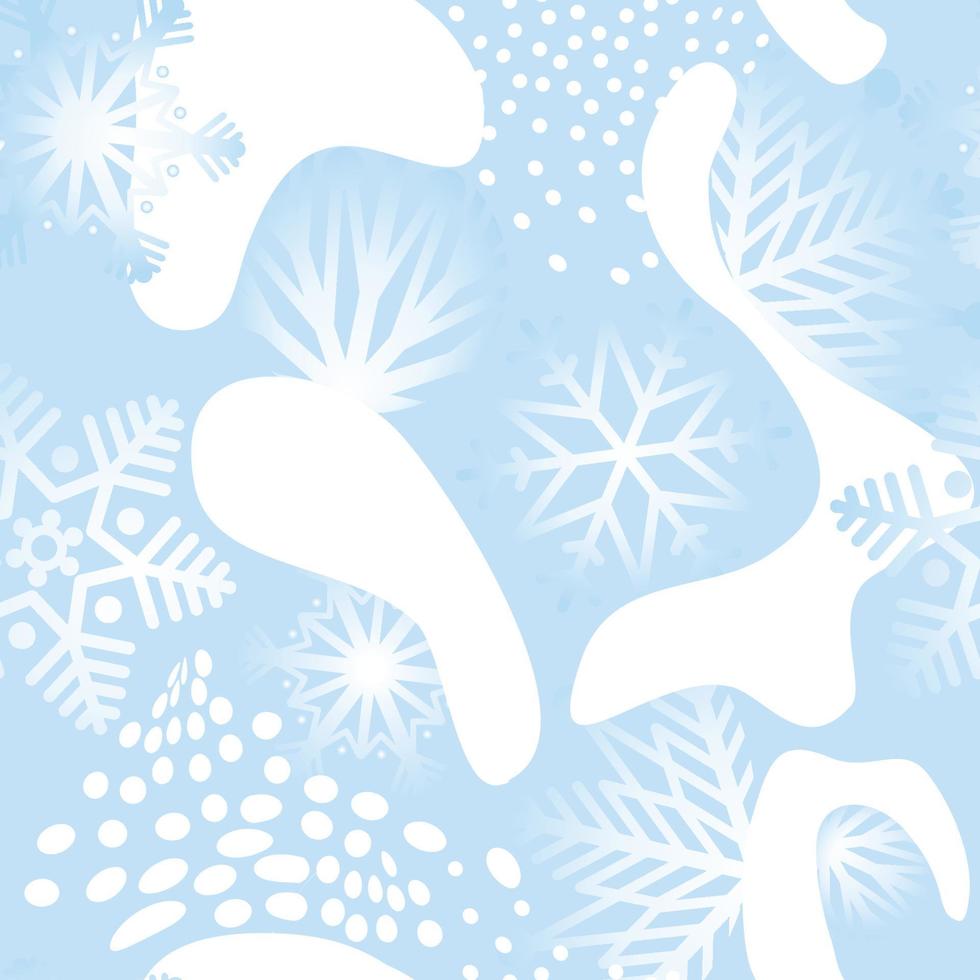 vinter snö seamless mönster. jul semester snöflingor dekorativ bakgrund. vektor