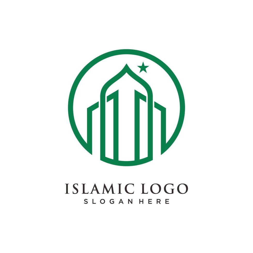 Moschee Symbol Illustration Design Vorlage vektor