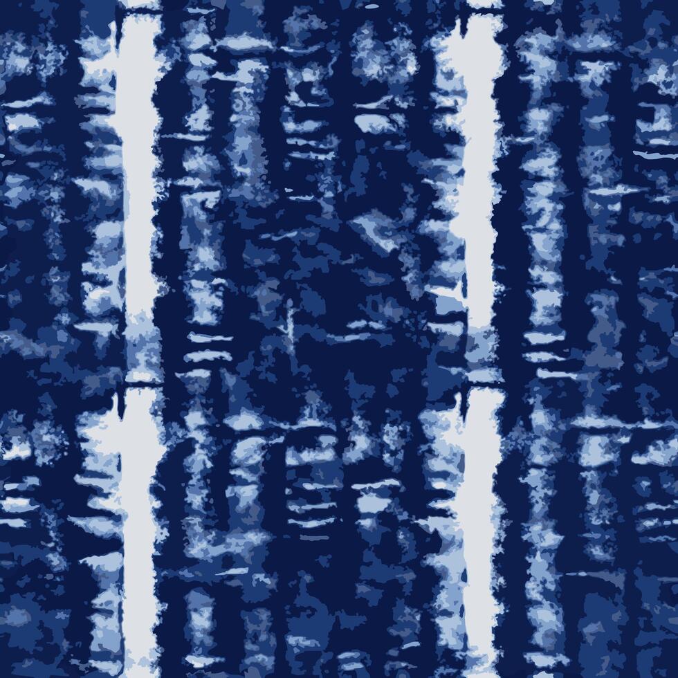 nahtlos Indigo Shibori ethnisch Muster vektor