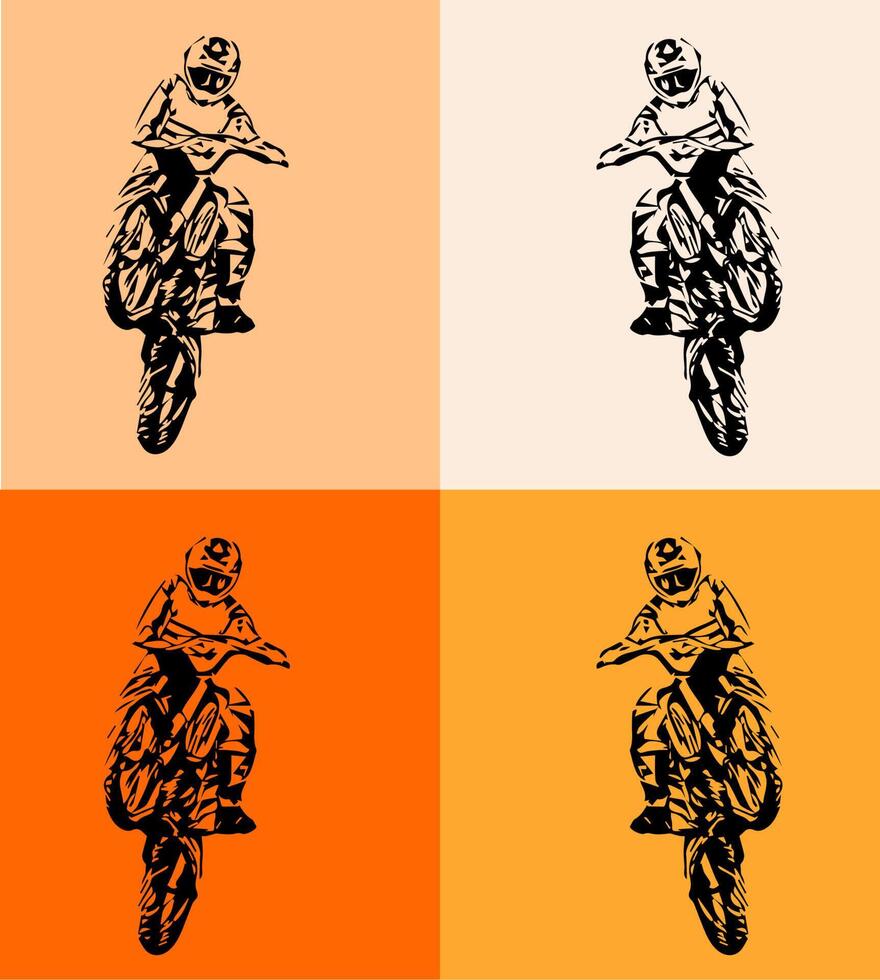 Pop-Art-Dirt-Bike-Poster. Dirt Bike Poster Wallpaper vektor