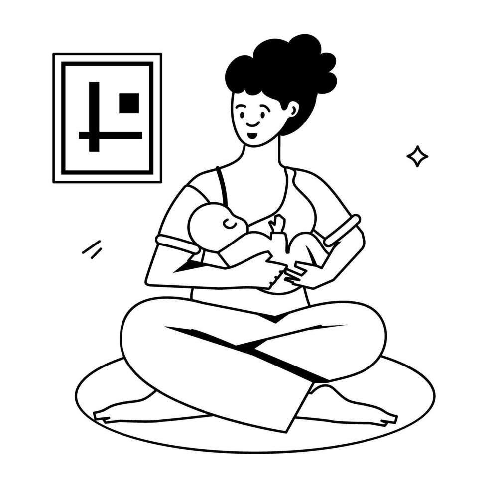 neueste einstellen von Mutterschaft eben Symbole vektor
