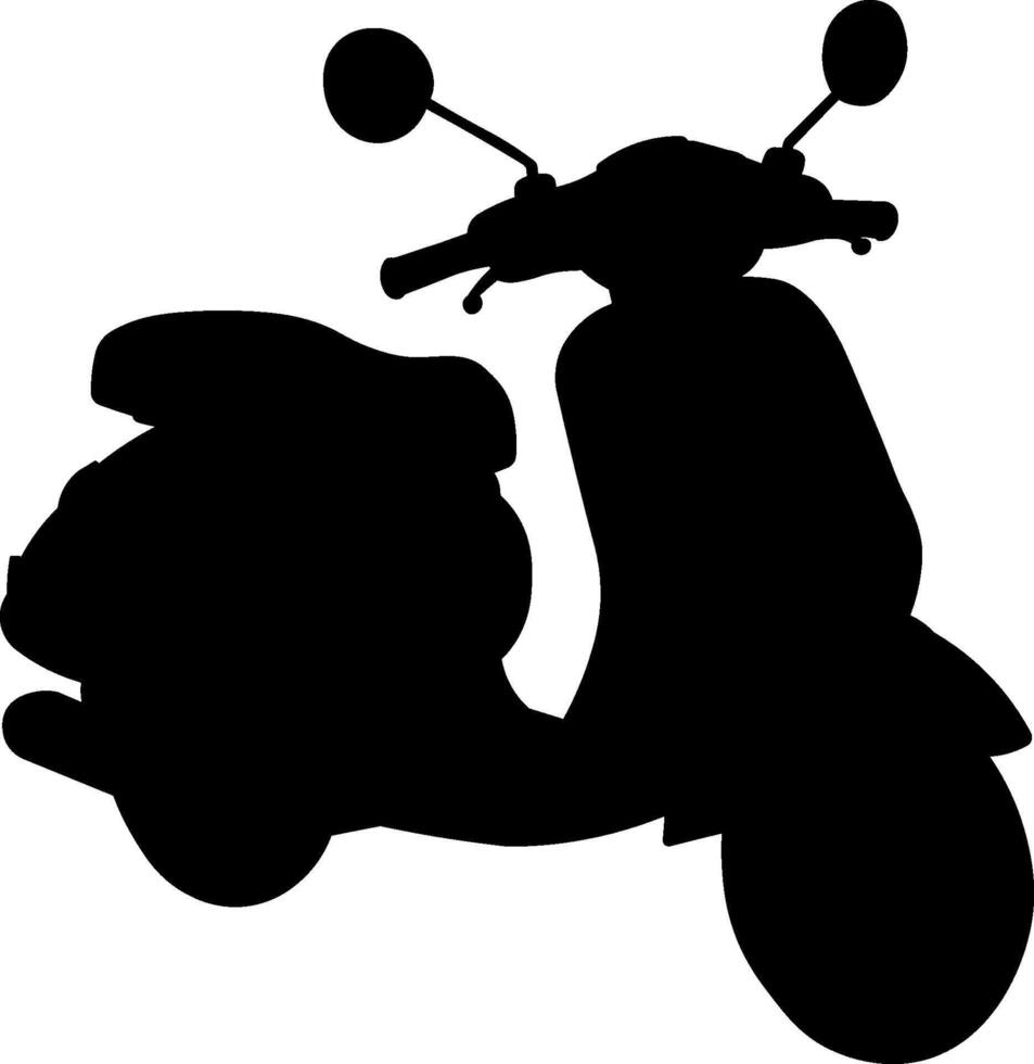 svart silhuett av en motorcykel utan bakgrund vektor