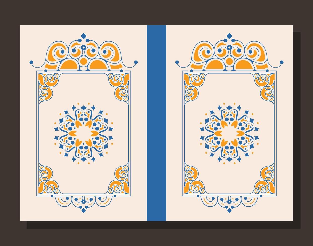 färgrik dekorativ bok omslag design vektor