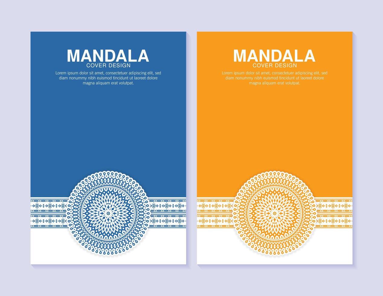 buntes Mandala-Cover-Design vektor
