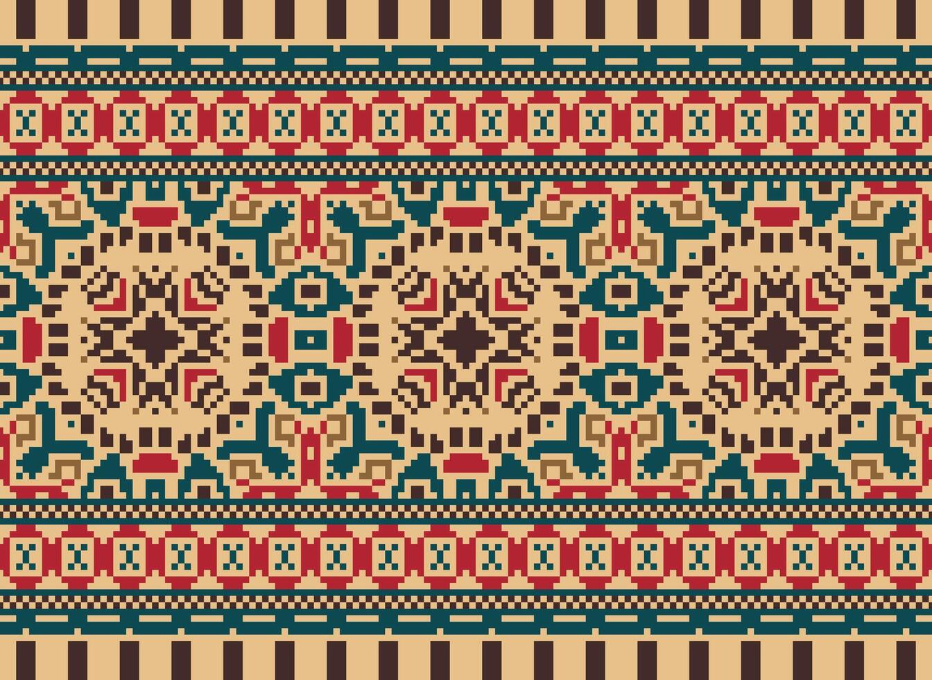 amerikanisch ethnisch einheimisch Muster.traditionell Navajo, Azteken, Apache, Südwesten und Mexikaner Stil Stoff Muster.abstrakt Motive Musterdesign zum Stoff, Kleidung, Decke, Teppich, gewebt, wickeln, Dekoration vektor