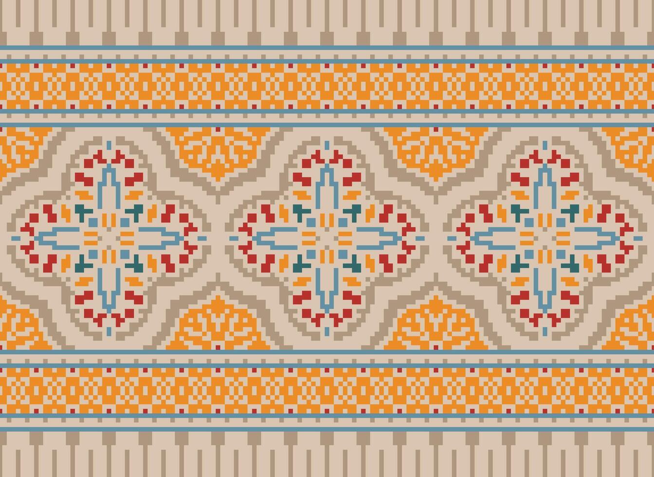 amerikanisch ethnisch einheimisch Muster.traditionell Navajo, Azteken, Apache, Südwesten und Mexikaner Stil Stoff Muster.abstrakt Motive Musterdesign zum Stoff, Kleidung, Decke, Teppich, gewebt, wickeln, Dekoration vektor